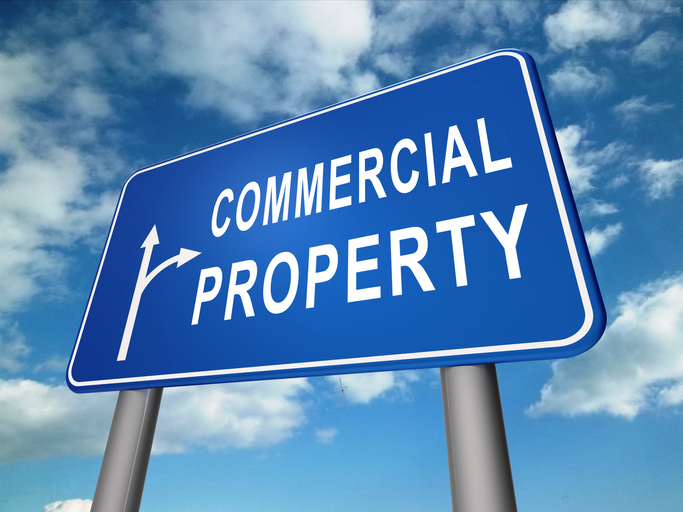 Commercial property sign board which signifies different directions and options